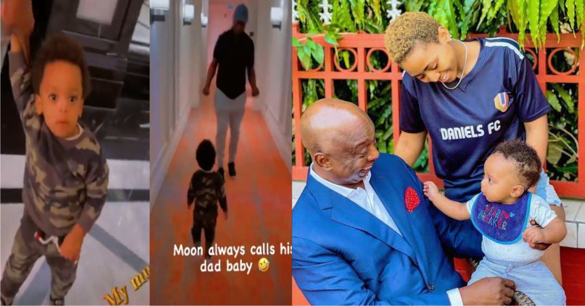 VIDEO: Moment Regina Daniels' Son Called His Dad 'Baby'