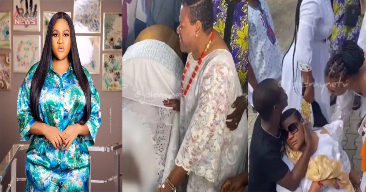 VIDEO: Actress, Nkechi Blessing Faints During Late Mother’s Burial