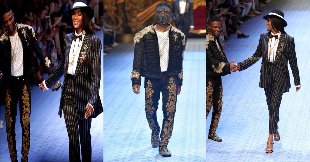 VIDEO: 'Naomi Campbell Forced Me To Walk The Runway For Dolce & Gabbana In 2018' - Wizkid