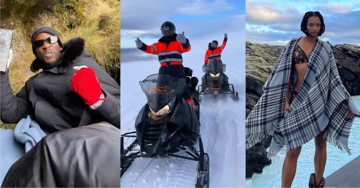 Couple Goal: Singer Mr. Eazi and girlfriend, Temi Otedola, vacation in Iceland (video)