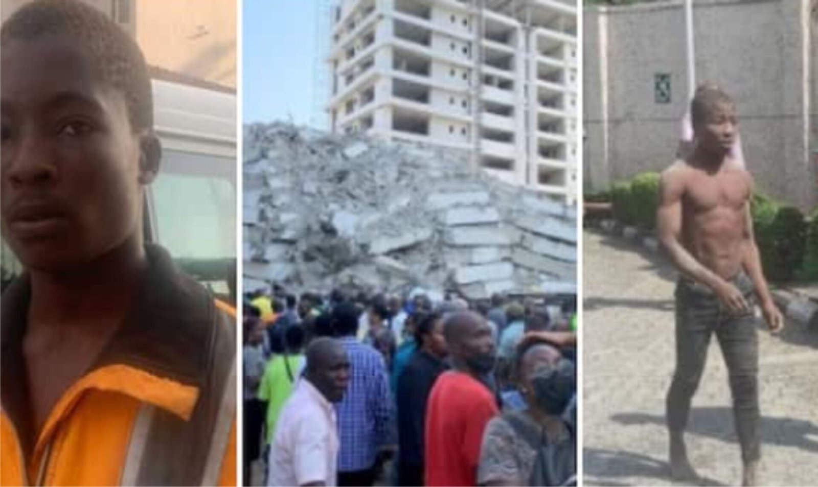VIDEO: Survivor Of Ikoyi Collapsed Building Shares How He Jumped From 4th Floor Of The 21 Story Building