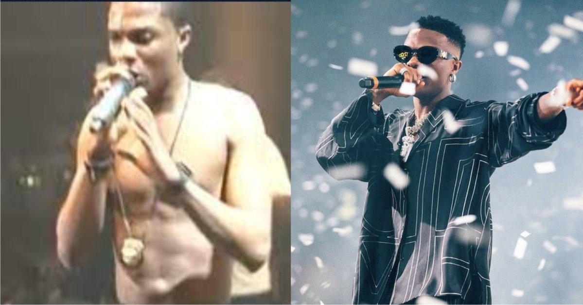 “See he’s small Chinese waist”- Reactions As Throwback Video Of Wizkid Performing On Stage Surfaces