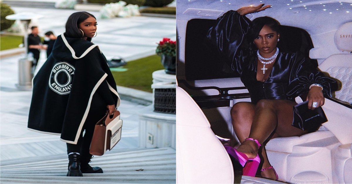 ''Are You Mad or Something....Zeh? '', Tiwa Savage Borrows Mr. Portable's Line as She Flaunts Hot Look
