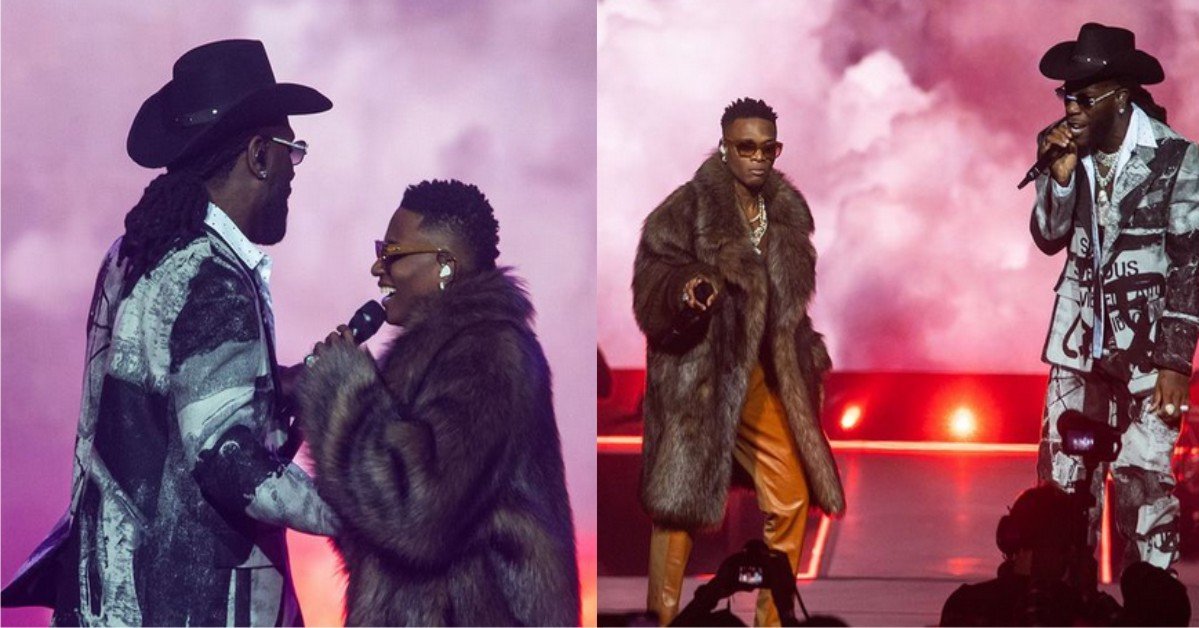 Mind-Blowing Moment Wizkid Brings Out Burna Boy At O2 Concert (Video)