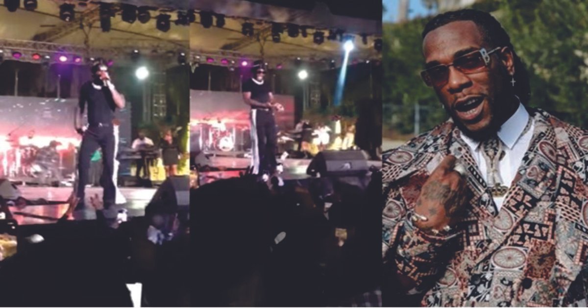 The only African Giant!! – Fans Hails Burna Boy As He sprays money at his concert (Watch)