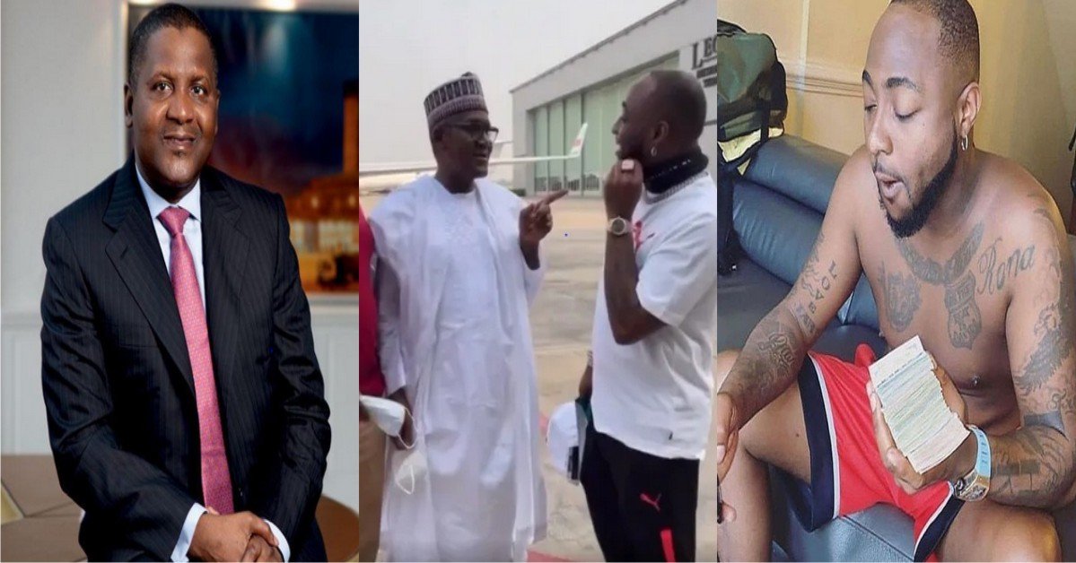 "David u have been disturbing the Nation" – Nigerians Reacts To Video Of Dangote Pointing At Davido(Watch)