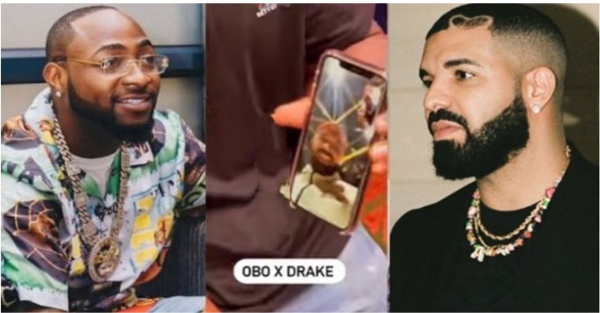 Baba number one – Davido hails Drake as they speak via video call during his concert (Video)