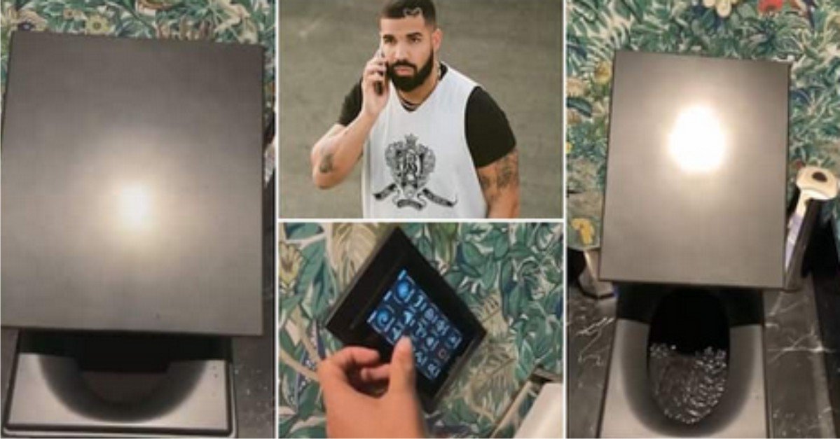 "Snake Will Need a Code To Enter" - Funny Reactions Trail Drake’s Automated Toilet That Uses Button To Flush
