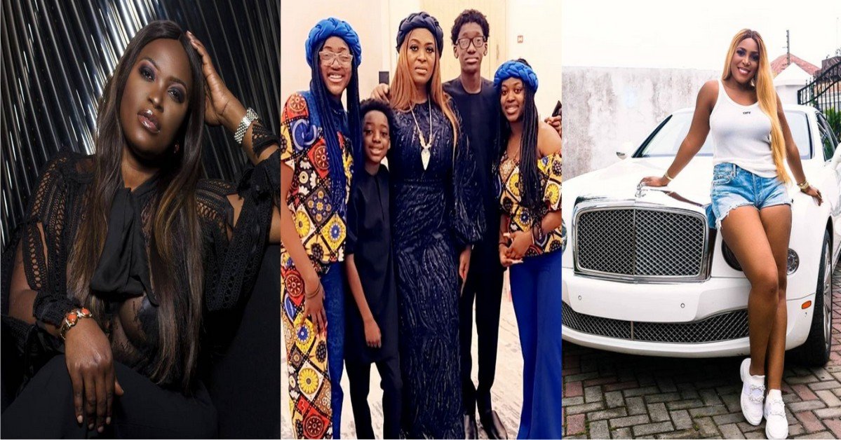 “God punish you” – Pero Adeniyi Blasts Linda Ikeji For Cropping Out Her First Daughter From Family Photo
