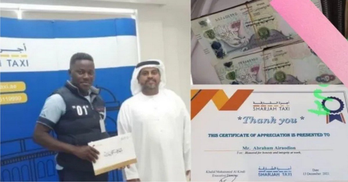“Your mama can’t be proud of you ooo"– Reactions As Nigerian Man Returns About N12million Forgotten In His Cab In UAE