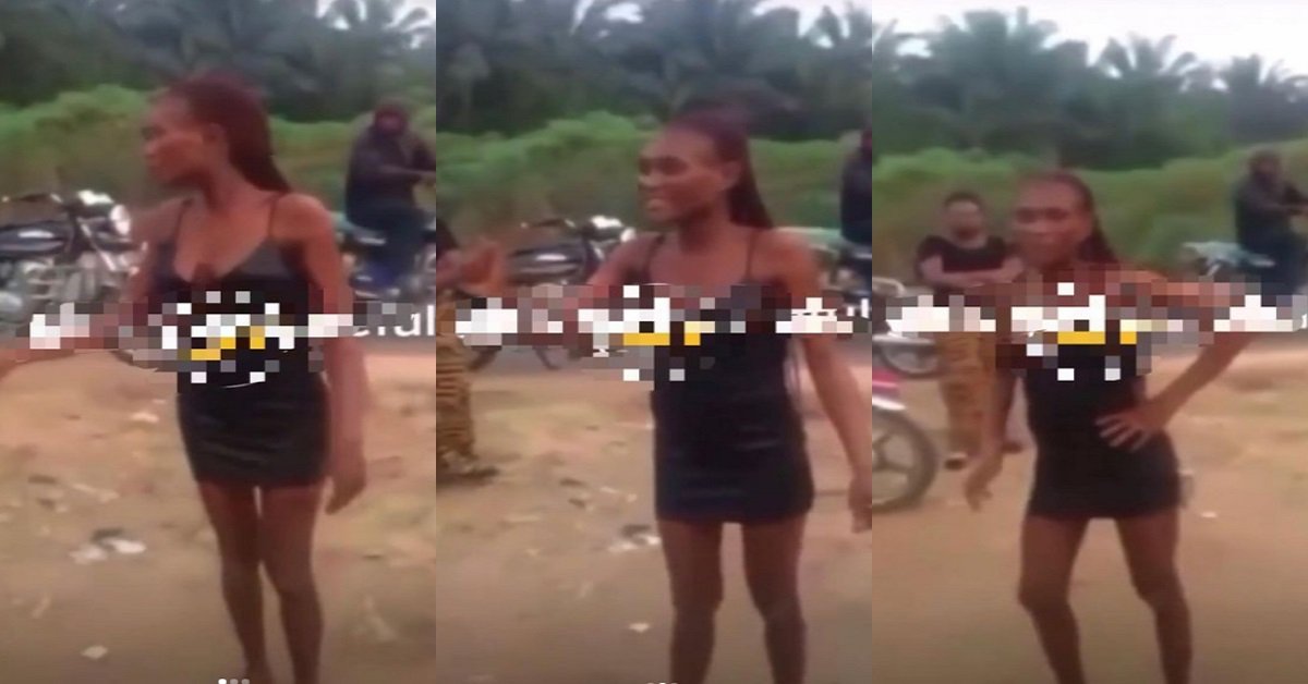 "Check If It Is Your Sista" - Lady Goes Mad After Allegedly Alighting From A Benz Car With A Yahoo Boy (Video)