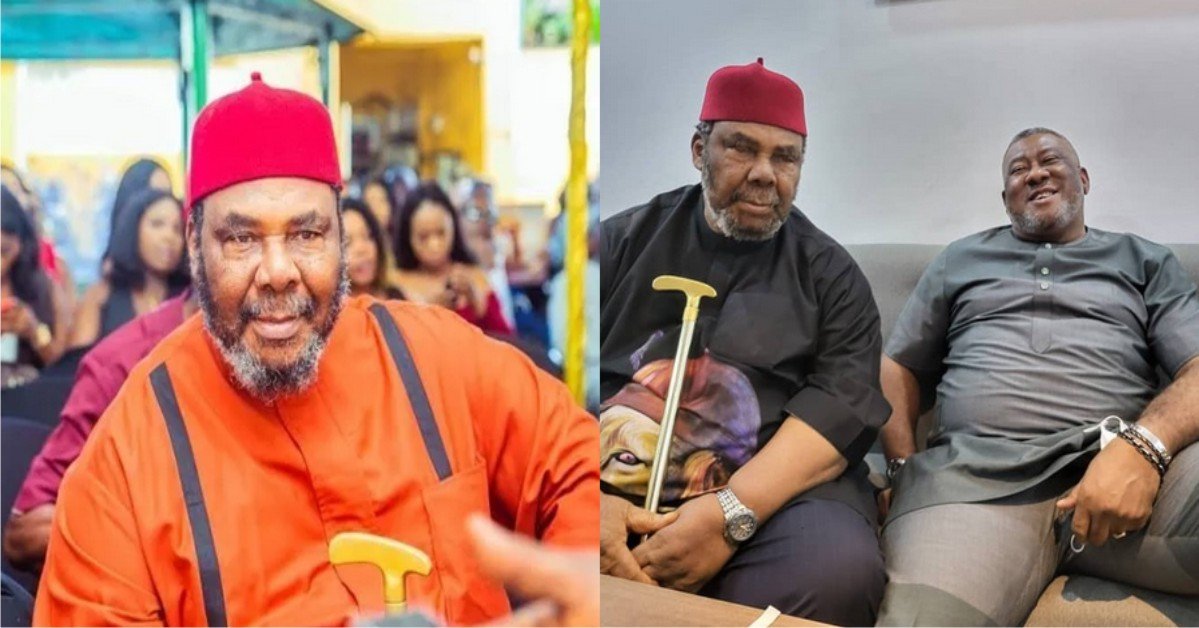Rare Photo Of Veteran Actor, Pete Edochie, And His First Son Surface Online