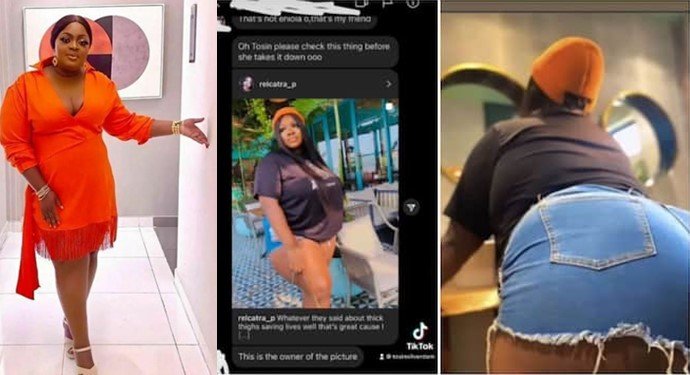 Eniola Badmus Allegedly Stole A Curvy Lady’s Picture and displayed it Online as hers