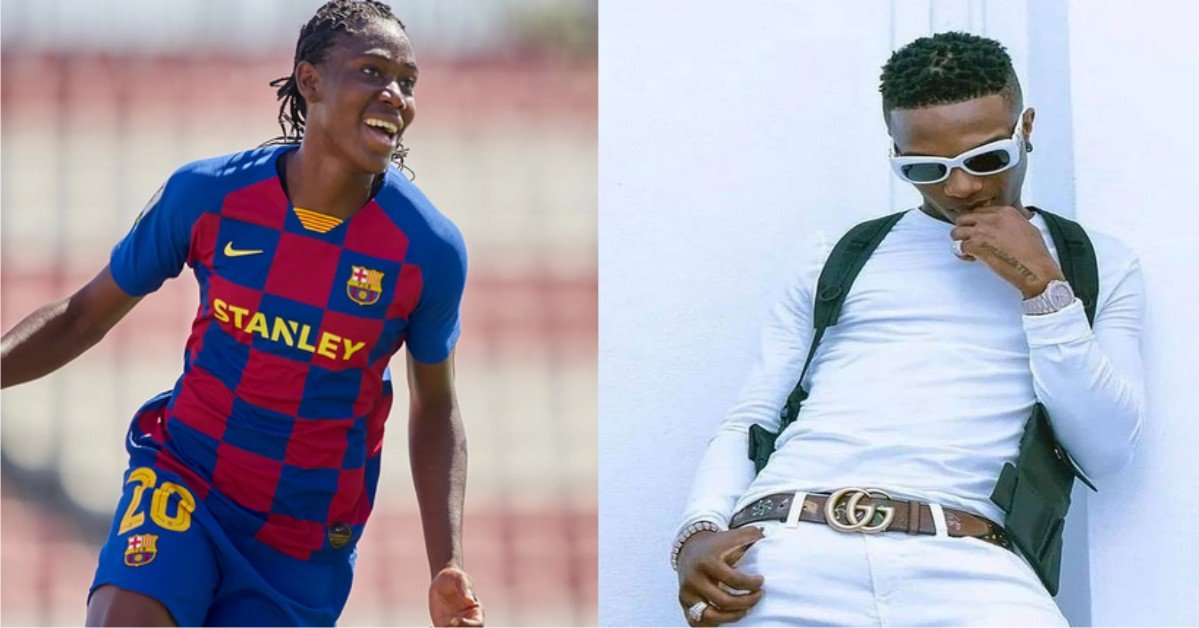FCB Player, Asisat Oshoala Reacts As Wizkid Allegedly Snatch Someone’s Fiancee Within 2seconds (Video)
