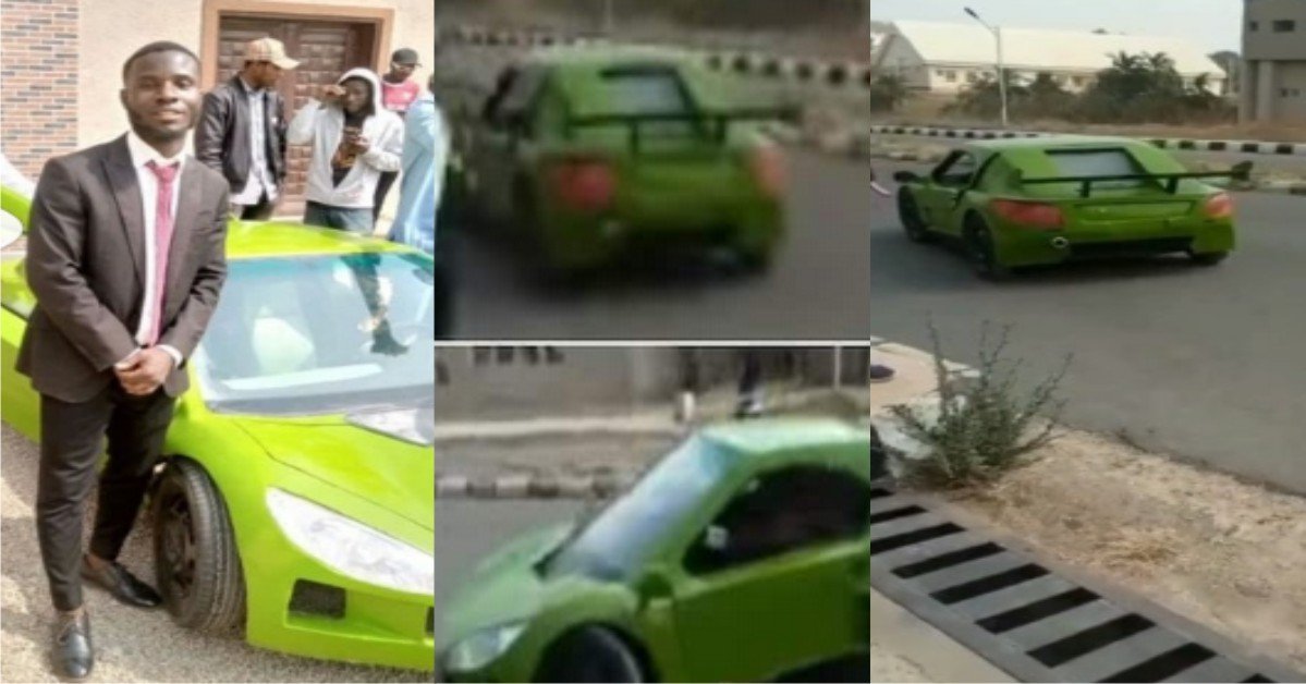 Nigerians Reacts A Student Builds Sports Car As His Final Year Project(Video)