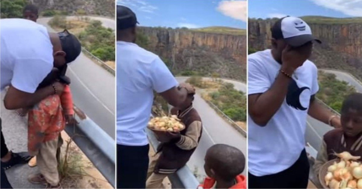VIDEO: Emotional Moment Man Steps Down From His Expensive Car To Hug Kids Hawking, Burst Into Tears As They Reminds Him Of His Beginning