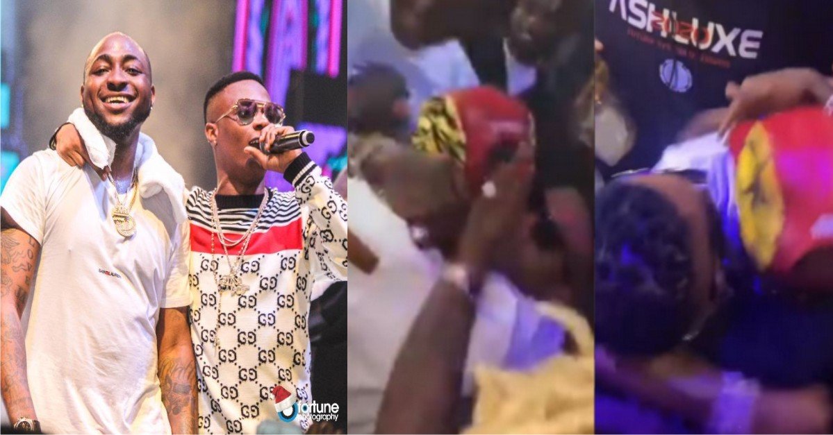 Davido And Wizkid Settles Their Beef, Embrace Each Other At A Nightclub In Lagos (Video)