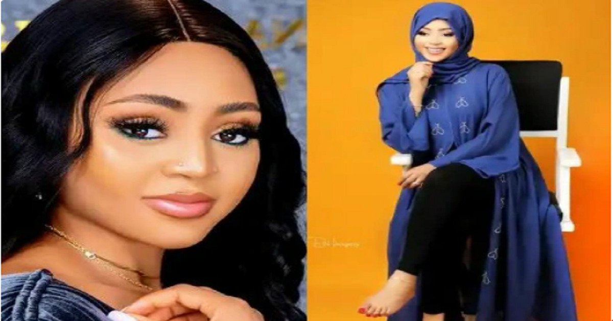 Regina Daniels Causes Stir Online As She Shows Off In Islamic Outfit, Calls Herself "Asa Ned" (Photos)