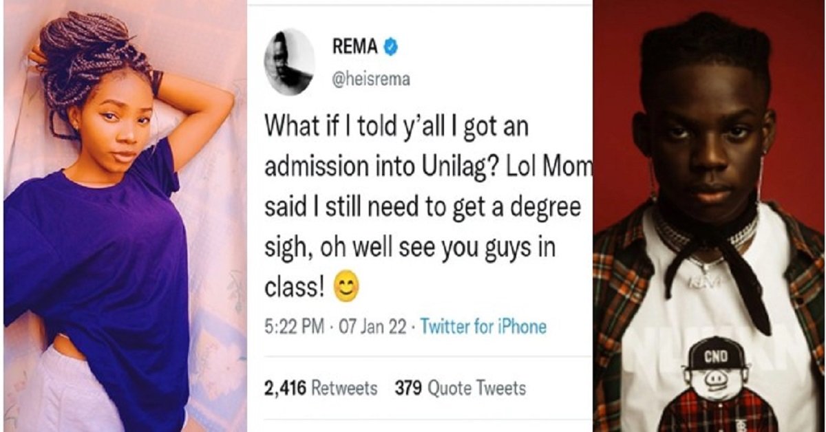 I’ll get carry over in all my courses so we can be in the same level in UNILAG – Female student tells Rema
