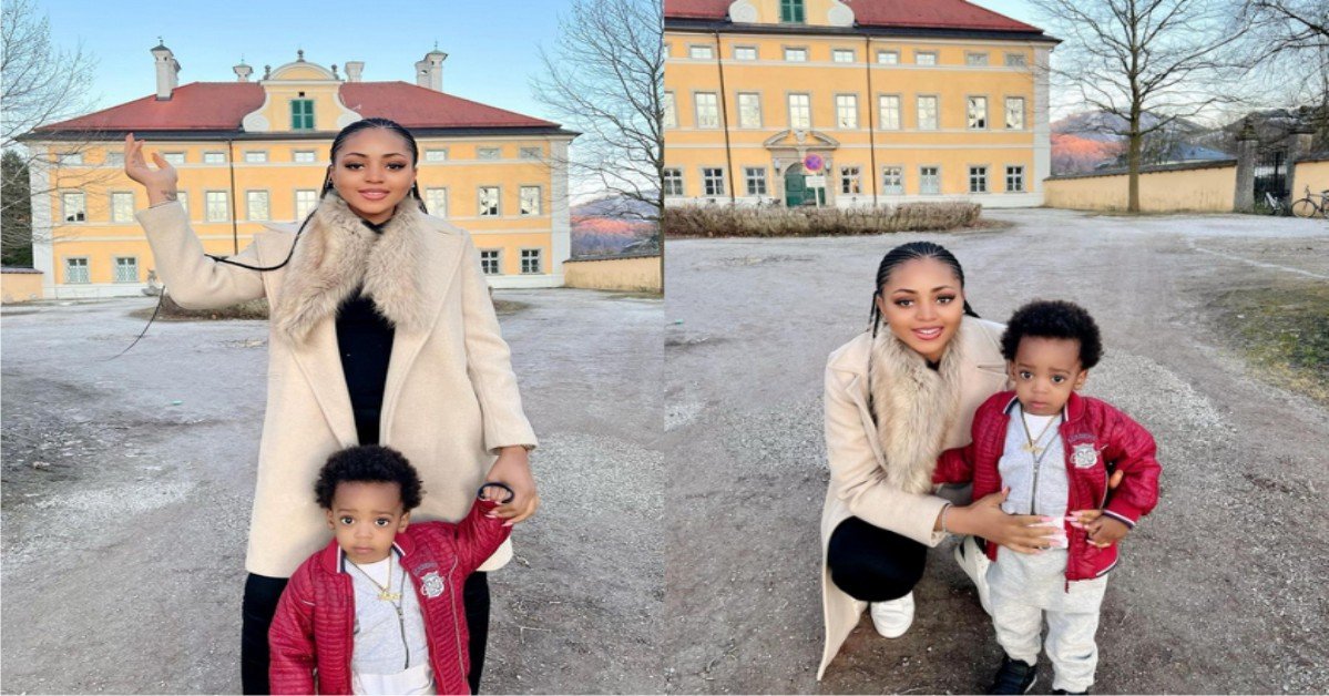 Regina Daniels Drops Photos Of Herself & Son As They Visit Austria