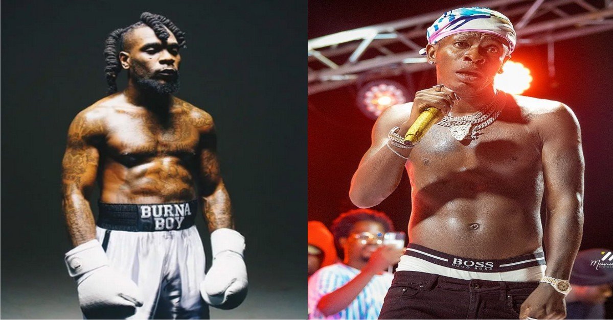 Omo, Dis Guy Go Beat Shatta- Reactions After Burna Boy Put His Muscular Body On Display