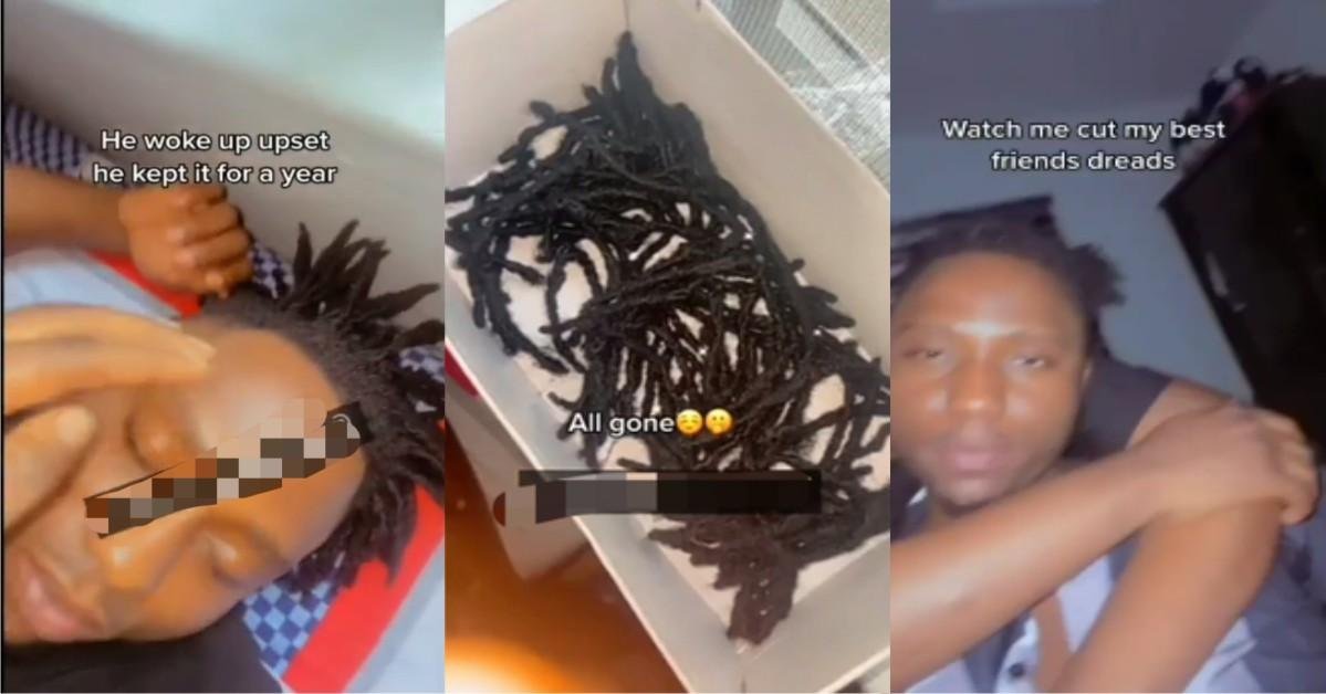 “Delilah Moves” – Lady Cuts Her Boyfriend’s Dreadlock While He Was Sleeping (Video)