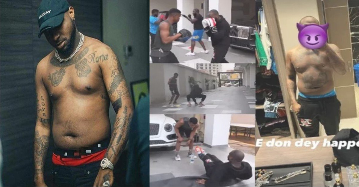 Davido Flaunts New Body After Intensive Workout Sessions (PHOTOS)