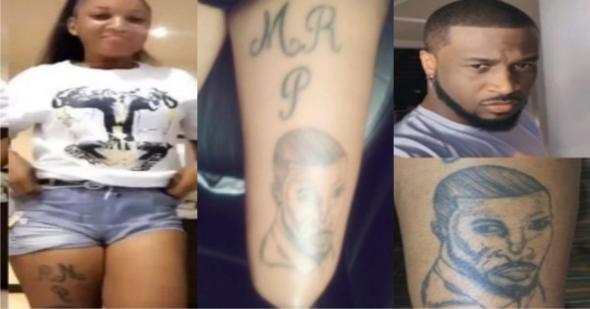 “Arrest the artist immediately” – Reactions As Nigerian lady Shows Off Tatoo Of Mr P (Video)