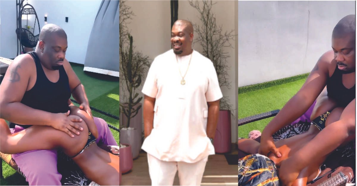 "Forget it the yansh soft 🔥"Reaction As Don Jazzy is Seen Massaging A Lady Vigorously (Video)