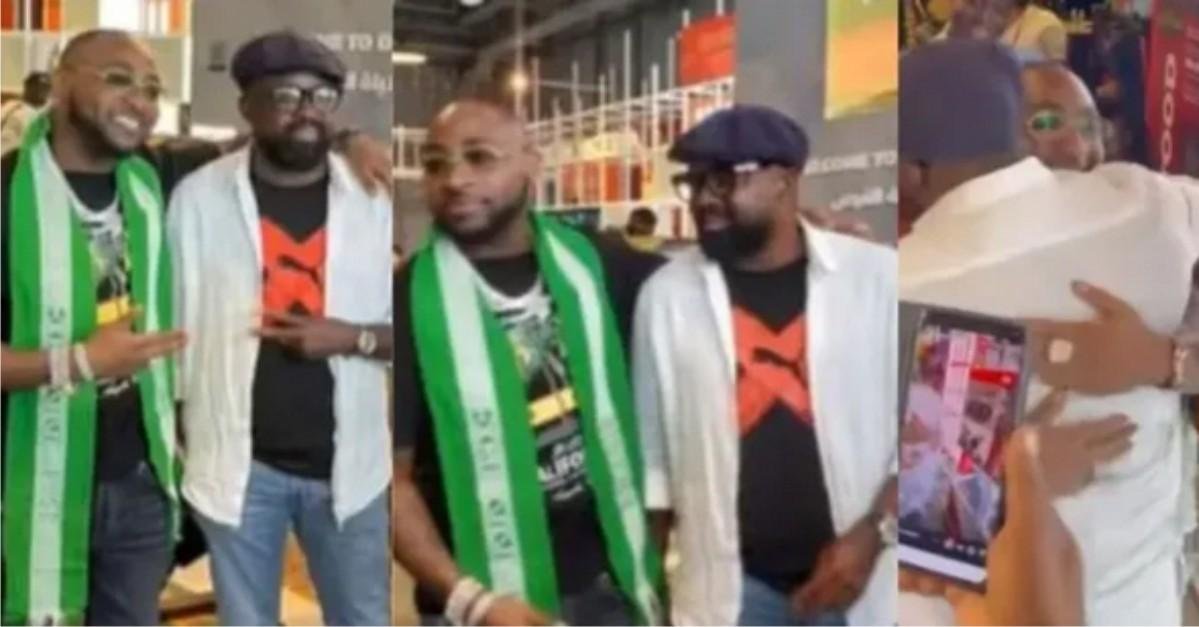 Priceless Moment Davido Meets Nollywood’s Kunle Afolayan In Dubai (Video)