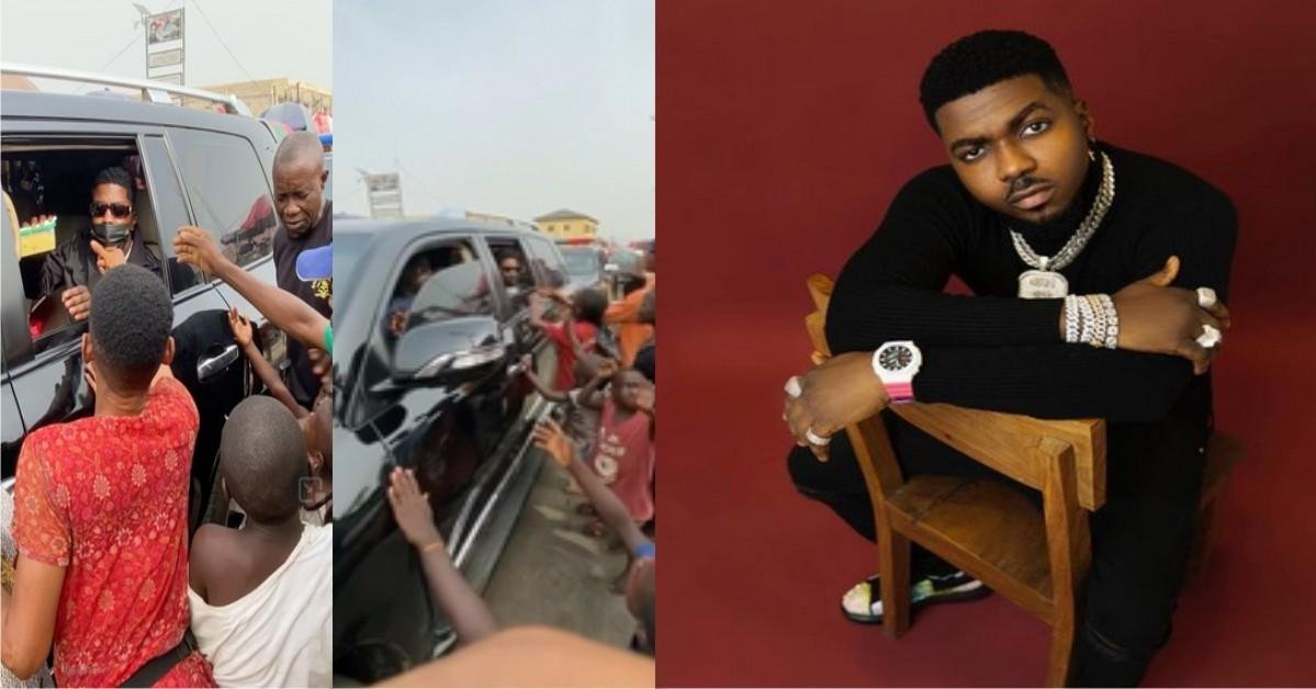 VIDEO: Skiibii Spotted Feeding Less Privileged Kids And Adults On The Street