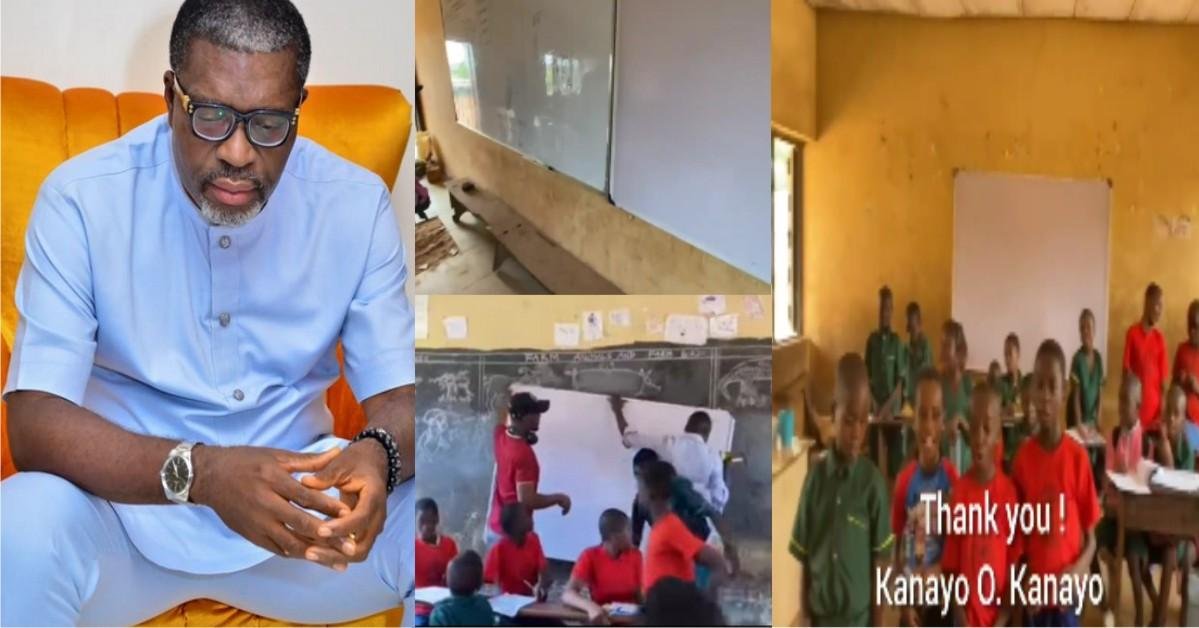 Kanayo O. Kanayo Fulfills Pledge To Transform The Two Primary Schools He Attended (Photos/Video)