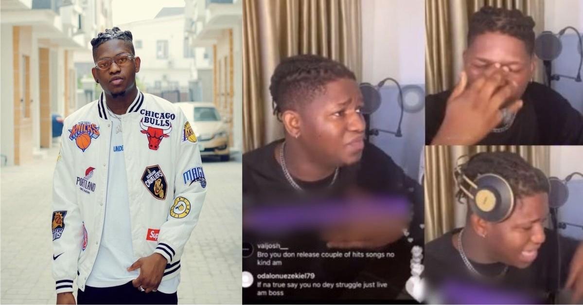 Moment Singer, TClassic Almost Breaks Down In Tears As Fan Called Him A “Struggling Artiste” During IG Live (Video)