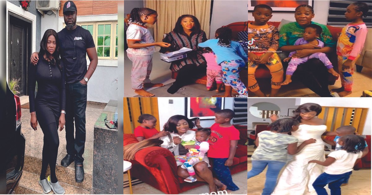 “I Don Too Suffer” – Mercy Johnson Okojie Happy As Her Children Resumes Schools (Video)