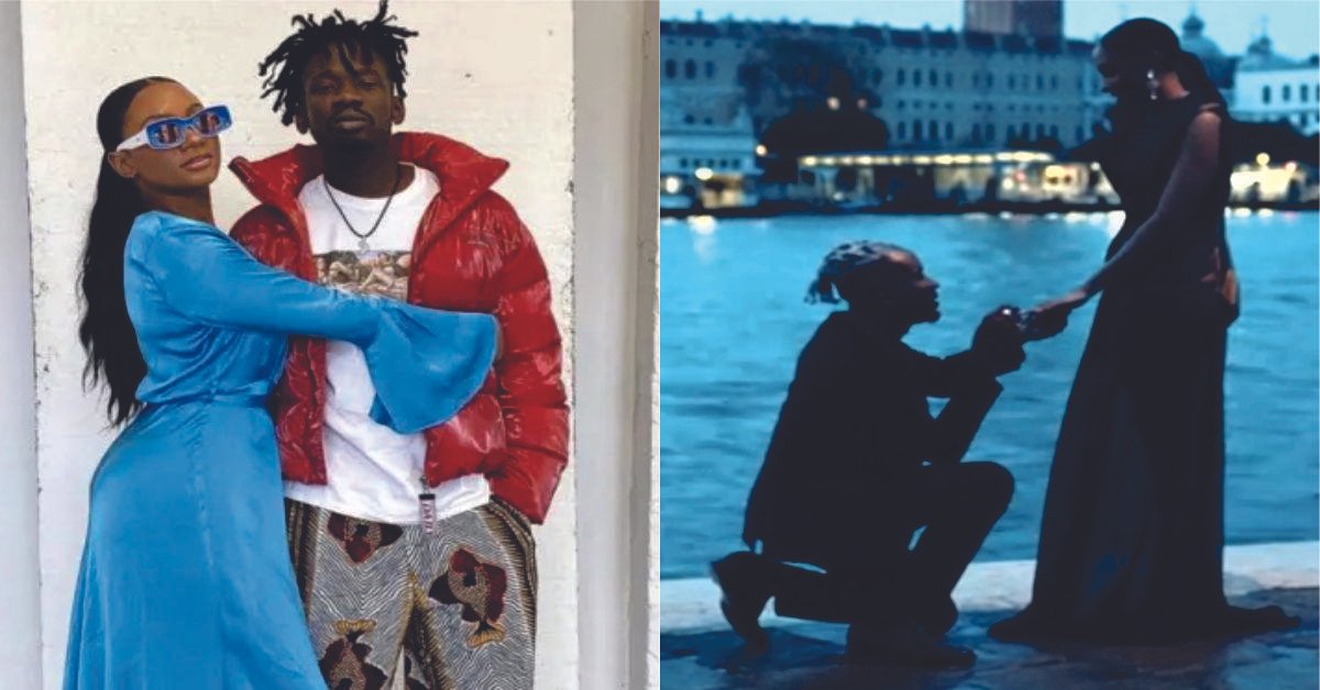 Mr. Eazi Seals It As He Proposes to Temi Otedola In A Romantic Atmosphere (Video)