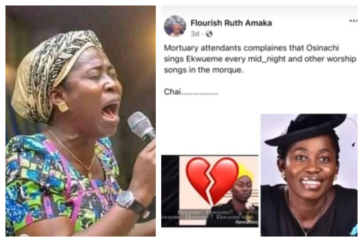 Mortuary Attendants Claim Late Osinachi Nwachukwu Sings In The Mortuary Every Night, Netizens React