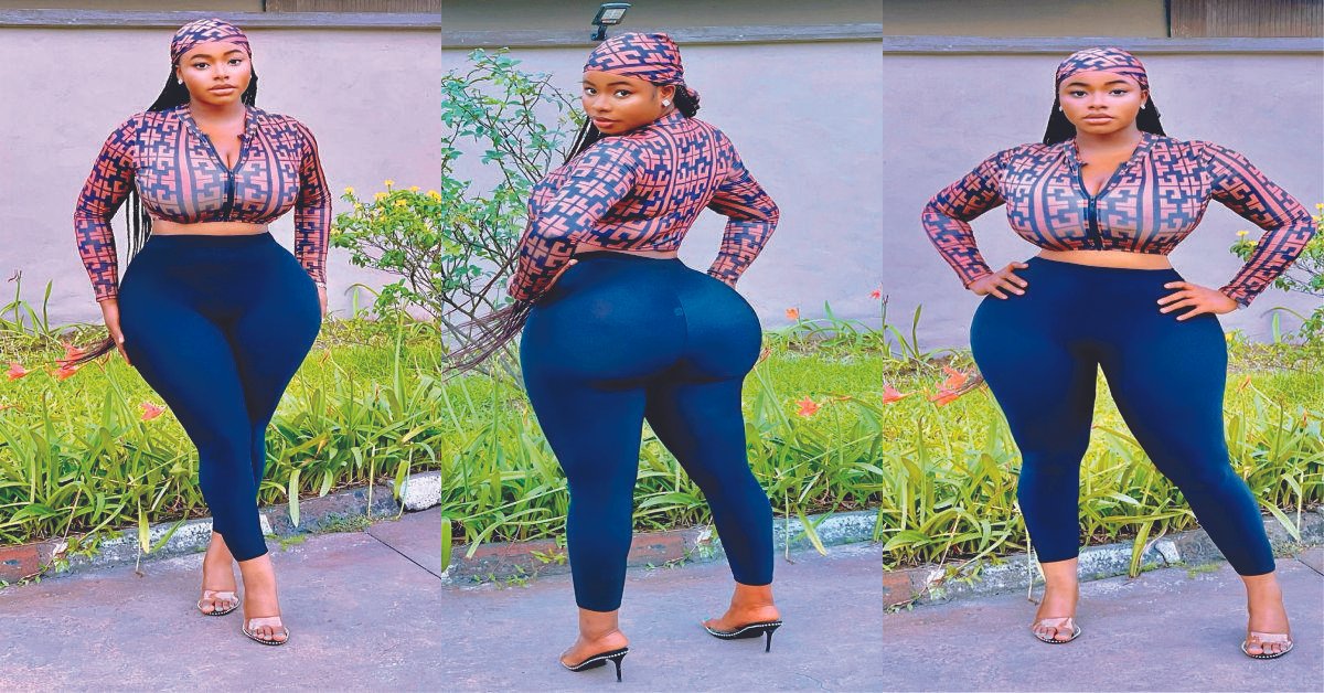 Curvy Nigerian Model, Inyene Obong Causes A Stir Online As She Flaunts Her Hourglass Body (Photos)