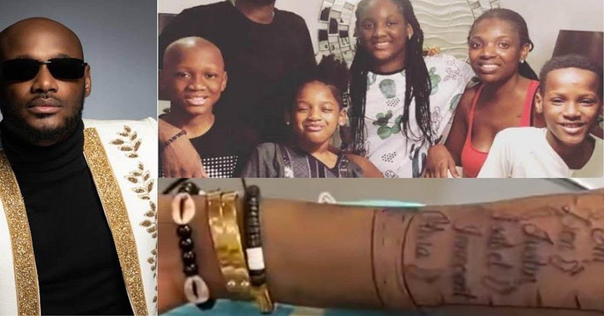 Fathers Love: 2baba Tattoos Names Of His Seven Kids On His Arm (Video)