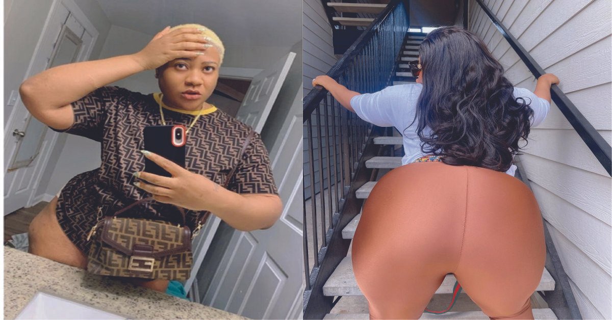 'It Looks Better From The Back' Actress Nkechi Blessing Causes Commotion As She Shows Off Her Backside