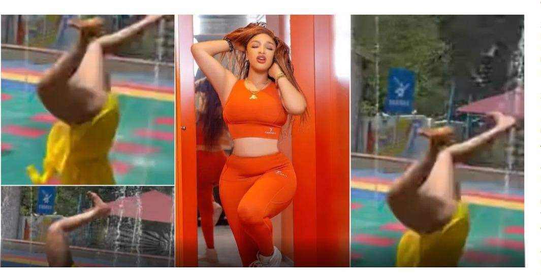 'See Kpekus’ – Fans React As Tonto Dikeh Opens Her Legs And Shows Her Panties In Public (Video)