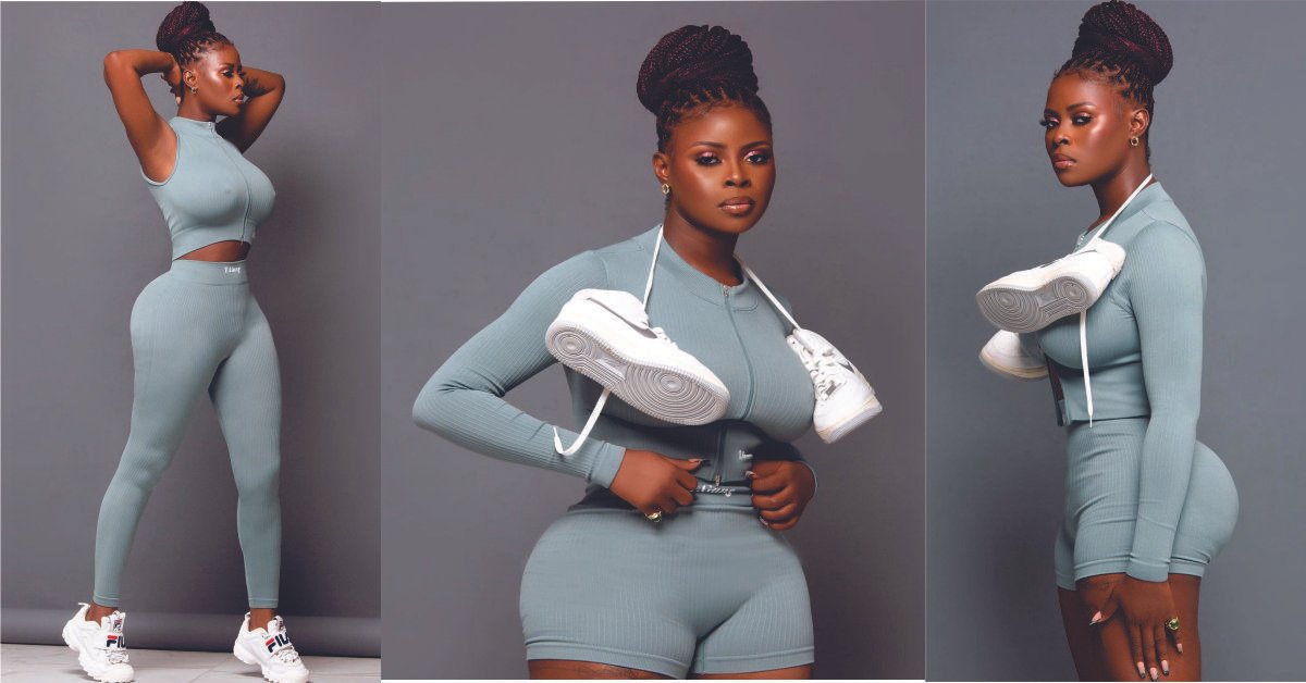 "Push harder Than Yesterday If You Want A Different Tomorrow" - BBN's Khloe Stirs Reactions With Her Work Out Sultry Pictures