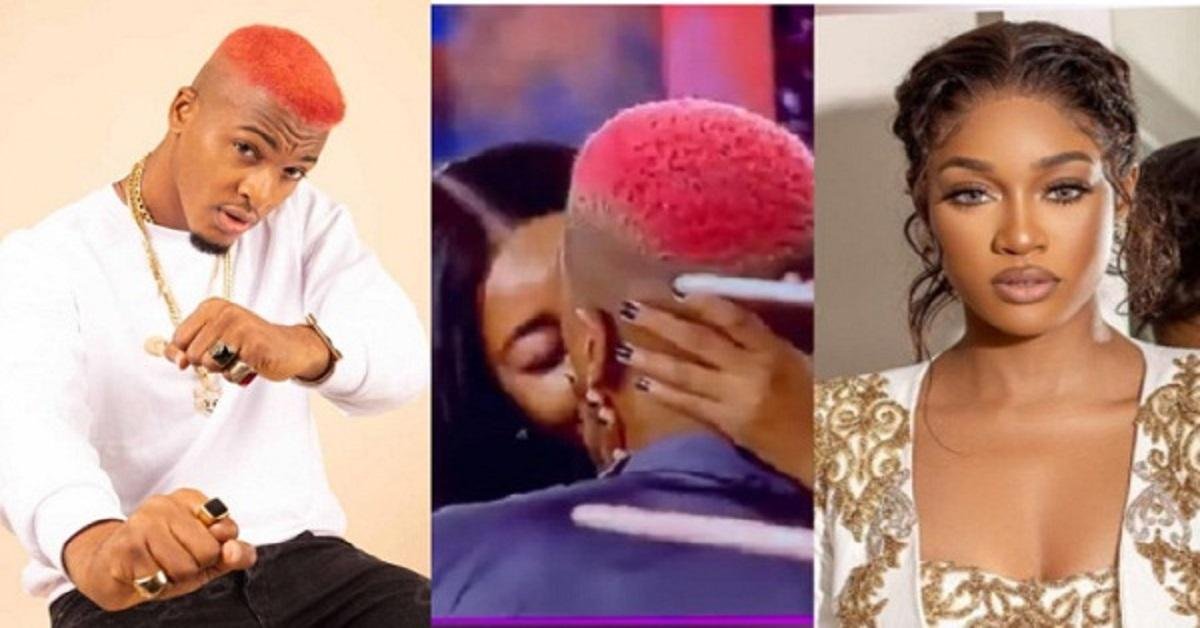 “Beauty Wan Chop The Boy” – Reactions As Beauty And Groovy Finally Shares Their First K!ss (Video)