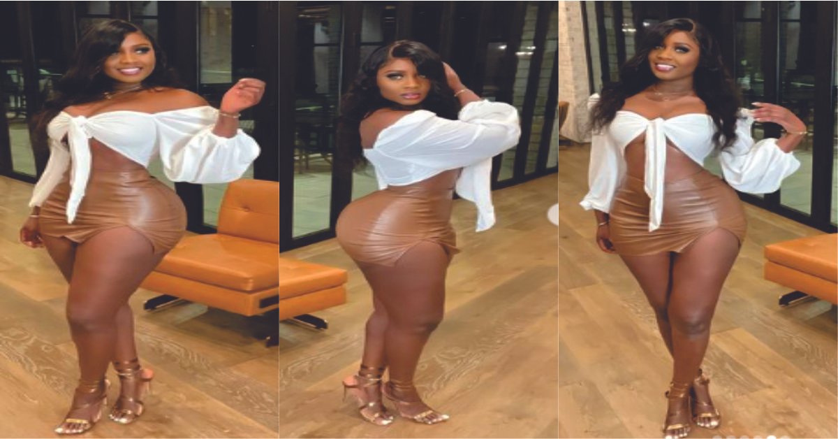 Ghanaian Actress, Princess Shyngle Sets The Internet On Fire With Her New Dressing-Wears A Very Short Tight Skirt