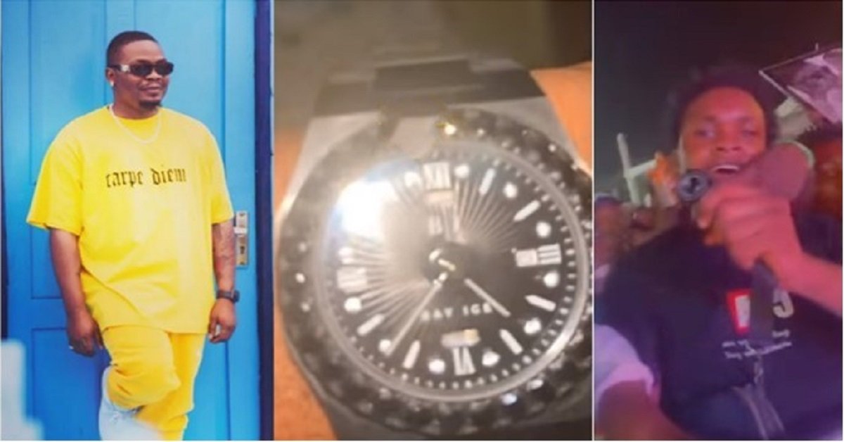 Joy Moment Olamide Gifts his N2.4 million Wristwatch to a Diehard Fan (Video)