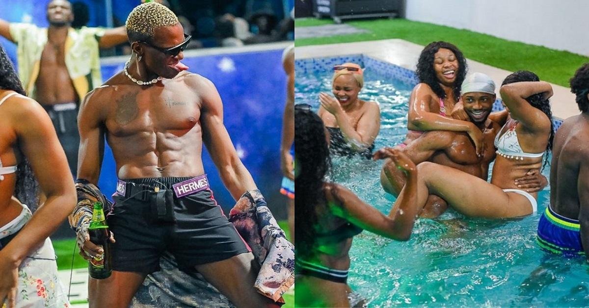 Check Out How The Level 1 Housemates Dressed To The Pool Party Last Night (Video)