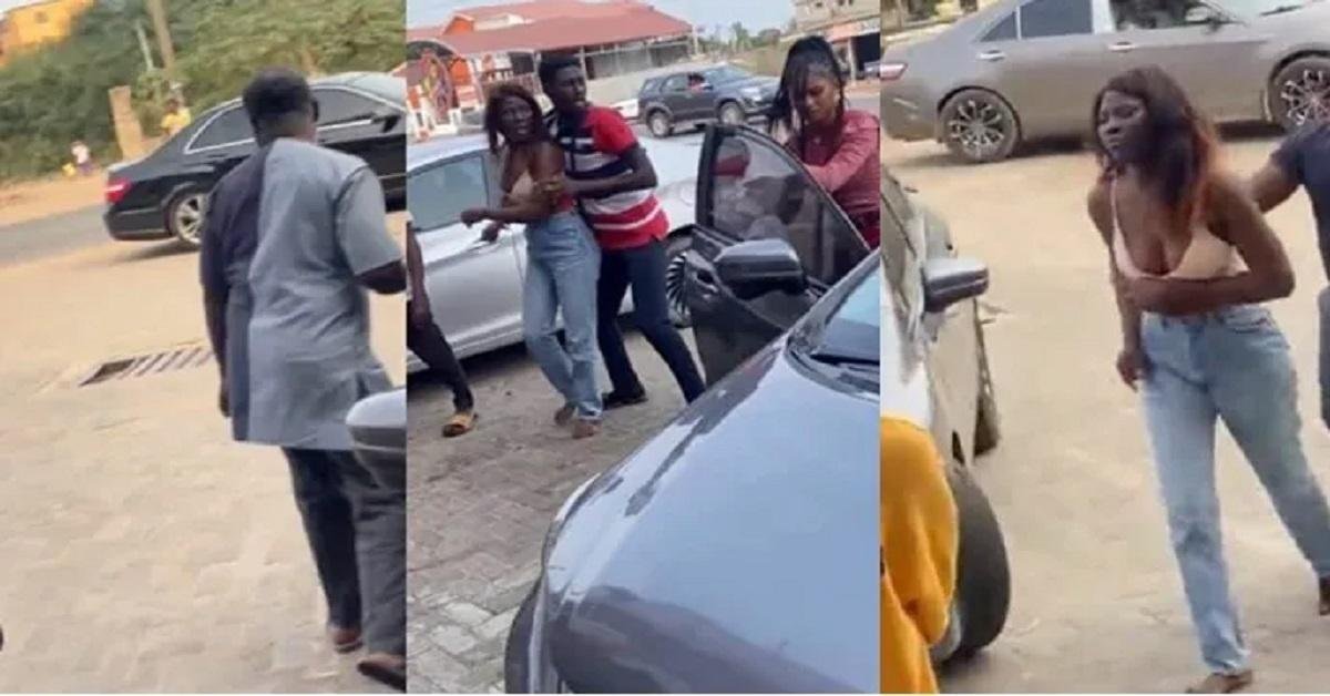 Moment Two ladies Fought Over a Sugar Daddy in the public (Video)