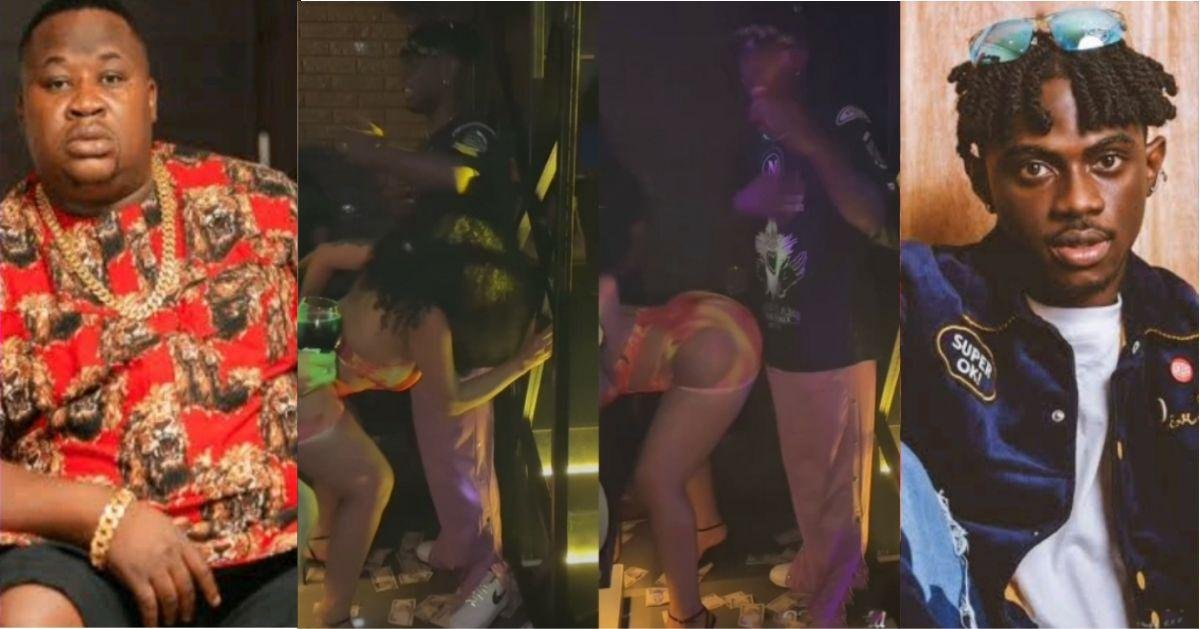 Video: “Never Forget Big Nyash Dey Kill..” – Cubana Chief Priest Cautions Bryann as He Gets Freaky With a Lady at a Nighet Club