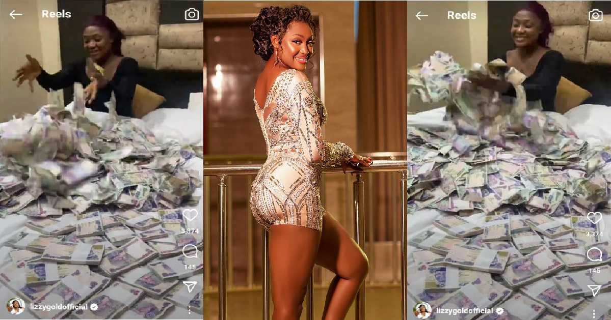 "The Love Was Massive"- Actress, Lizzy Gold Flaunts The Cash She Realised After Her Birthday Party (Video)