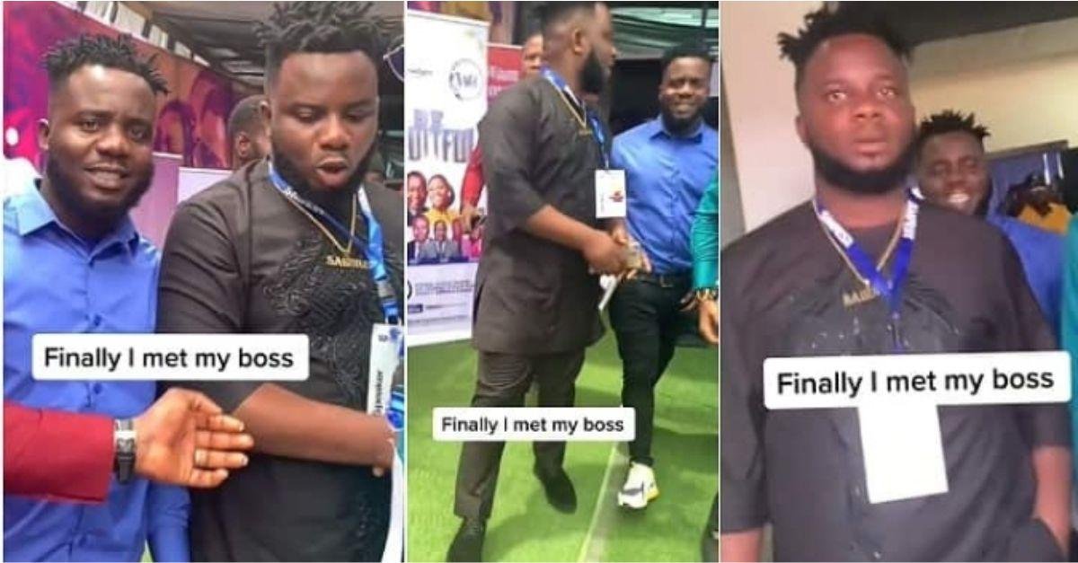 Video: Awkward Moment Comedian Oga Sabinus Meet his Look-alike During An Event - See Reactions