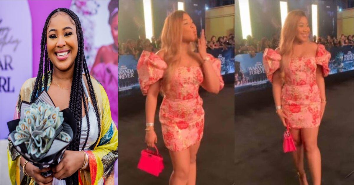 "Is she going for a dinner date?" - Erica Nlewedim criticized over outfit to Wakanda Forever premiere